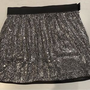 Gap Women's Size 14 Grey & Silver Sequined Skirt